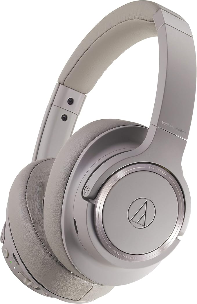 audio-technica 铁三角 ath-sr50bt 头戴式蓝牙无线耳机,棕灰色